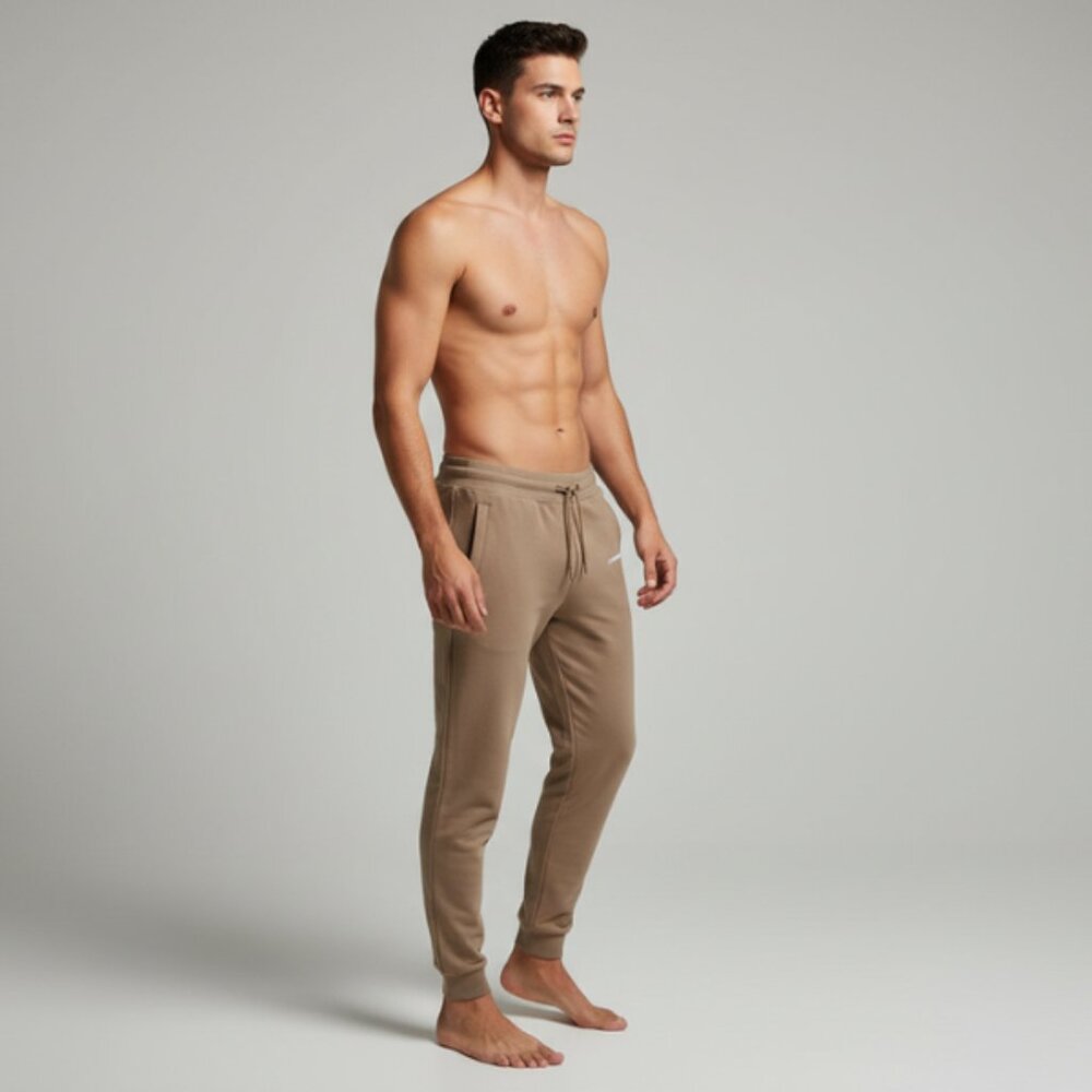 Alphalete Men’s Essential Core Joggers Size Large Dark Tan - NEW
